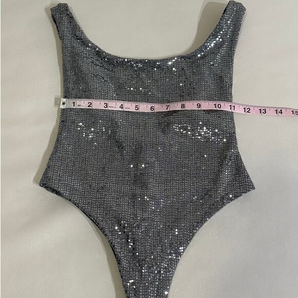 Nookie Beach Silver Sequin One Piece Swimsuit - Picture 4 of 11